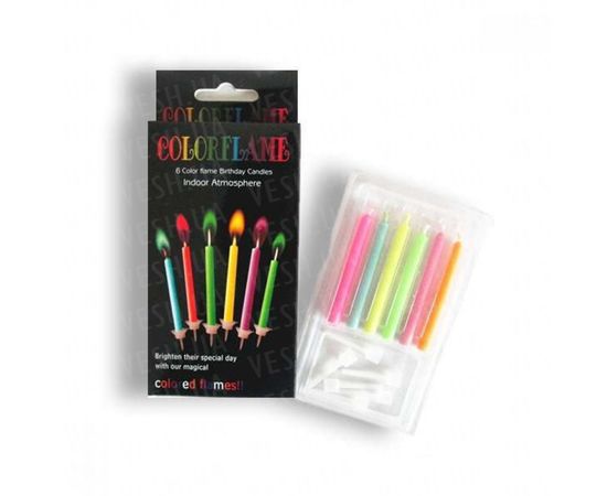 Товар распродан - Свечи цветные уп. 6 шт - Свечи для торта, фото 1