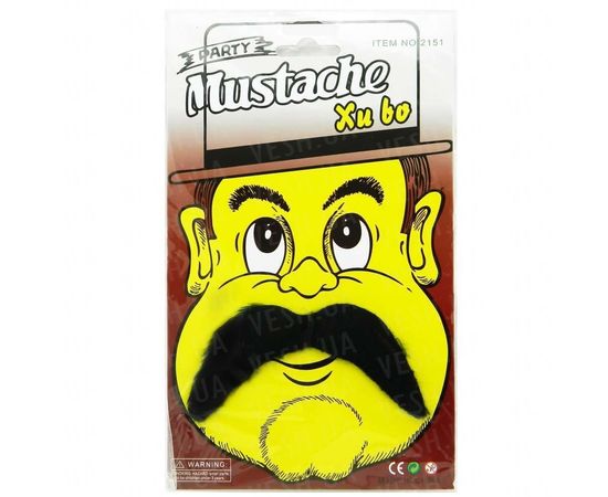 Товар распродан - Усы Мужские накладные 1 шт - Карнавальные аксессуары, фото 1