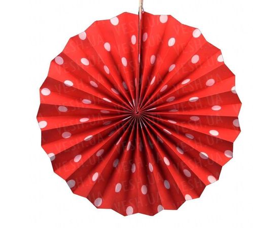 Товар распродан - Веерный круг картон 30 см красный 0007 - Аксессуары для праздника, фото 1 Товар распродан - Веерный круг картон 30 см красный 0007 - Аксессуары для праздника, фото 1