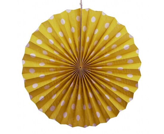 Товар распродан - Веерный круг картон 40 см желтый 0019 - Аксессуары для праздника, фото 1 Товар распродан - Веерный круг картон 40 см желтый 0019 - Аксессуары для праздника, фото 1