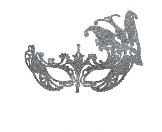 Товар распродан - Венецианская маска Баттерфлай серебро - Карнавальные маски, фото 1