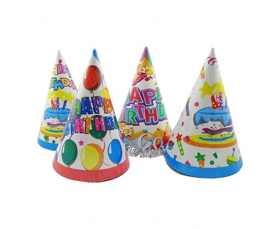 Товар распродан - Бумажный Колпачок 24 см Happy Birthday белый - Аксессуары для праздника, фото 1 Товар распродан - Бумажный Колпачок 24 см Happy Birthday белый - Аксессуары для праздника, фото 1