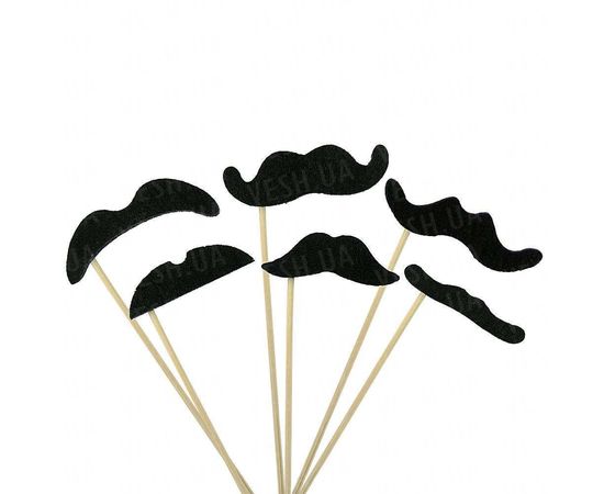 Товар распродан - Фотобутафория Усы - Карнавальные аксессуары, фото 1