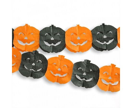 Товар распродан - Гирлянда 3D Хэллоуин Тыква - Аксессуары для праздника, фото 1