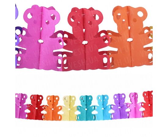 Товар распродан - Гирлянда 3D Мишки - Аксессуары для праздника, фото 1