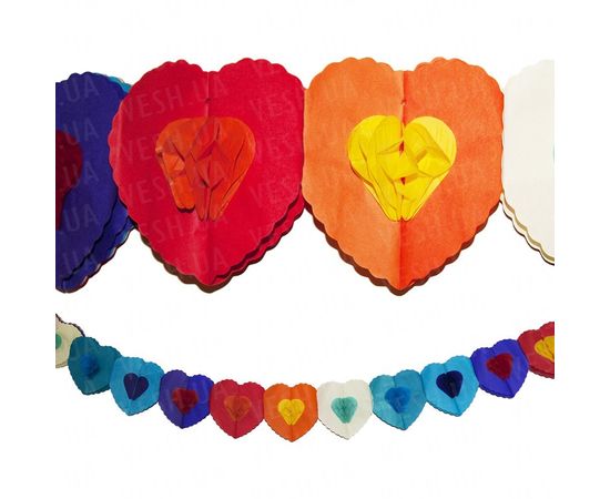 Товар распродан - Гирлянда 3D Сердечко с сотами - Аксессуары для праздника, фото 1 Товар распродан - Гирлянда 3D Сердечко с сотами - Аксессуары для праздника, фото 1