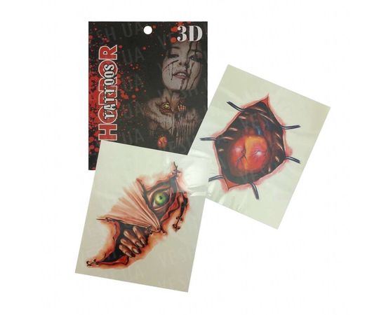 Товар распродан - Кровавые татуировки 3D - Карнавальные аксессуары, фото 1