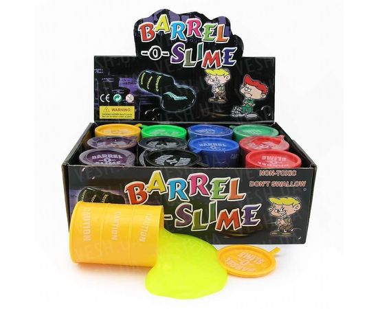 Товар распродан - Лизун слим Бочка большая - Пластилин, фото 1