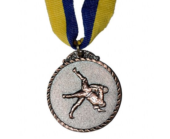 Товар распродан - Медаль Спортивная маленькая Единоборства бронза - Сувенирные значки награды, фото 1