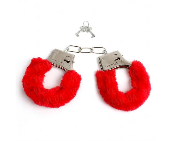 Товар распродан - Наручники меховые красные - Эротические подарки, фото 1