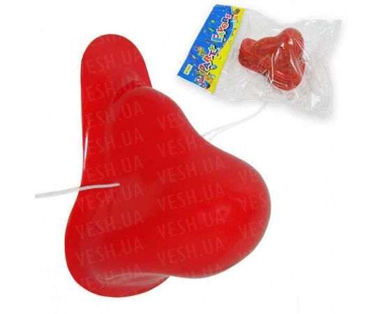 Товар распродан - Нос Деда Мороза пластик уп. 10 шт - Карнавальные маски, фото 1