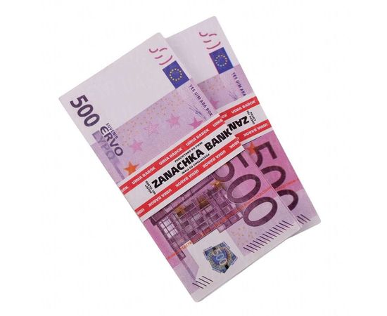Товар распродан - Пачка денег по 500 евро - Сувенирные деньги, фото 1