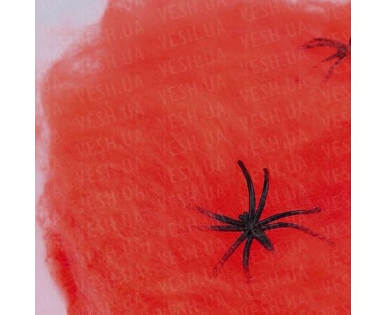 Товар распродан - Паутина цветная с пауками красная - Аксессуары для праздника, фото 1 Товар распродан - Паутина цветная с пауками красная - Аксессуары для праздника, фото 1