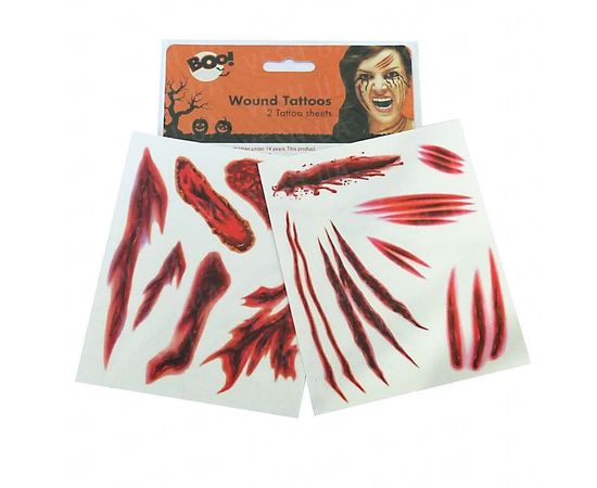 Товар распродан - Переводная тату Шрамы - Карнавальные аксессуары, фото 1