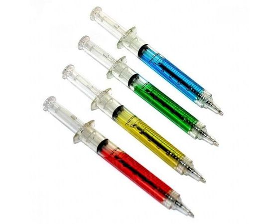 Товар распродан - Ручка Шприц синяя - Ручки канцелярские, фото 1