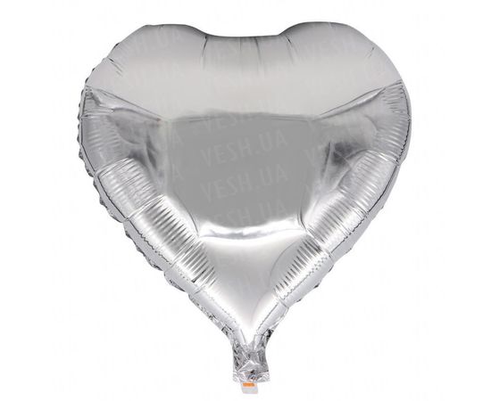 Товар распродан - Шарик (45см) Сердечко серебрянное - Шары воздушные, фото 1