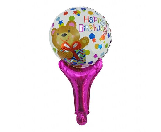 Товар распродан - Шарик с надувной ручкой Happy Birthday мишка - Шары воздушные, фото 1 Товар распродан - Шарик с надувной ручкой Happy Birthday мишка - Шары воздушные, фото 1