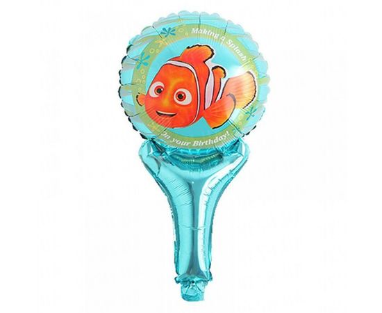 Товар распродан - Шарик с надувной ручкой Немо - Шары воздушные, фото 1