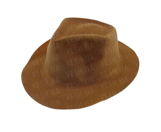 Товар распродан - Шляпа Мужская флок коричневая - Карнавальные шляпы, фото 1