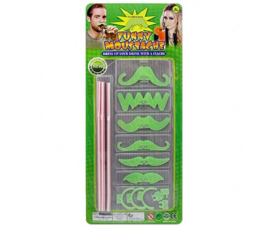 Товар распродан - Усы с соломками для коктейля уп. 6 шт - Наборы для бара, фото 1