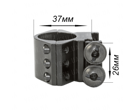 Крепление на оружие для фонаря 25 Ring Double (планка Вивера 19 мм) : -Аксессуары к фонарям, фото 1