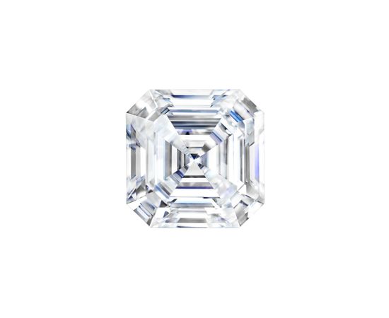 Муассанит Charles &amp; Colvard Forever One 3.14CTW огранка Asscher Исключительно белый DEF, фото 1