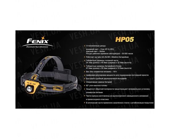 Фонарь Fenix HP05 XP-G (R5), серый : -HP серия, фото 1
