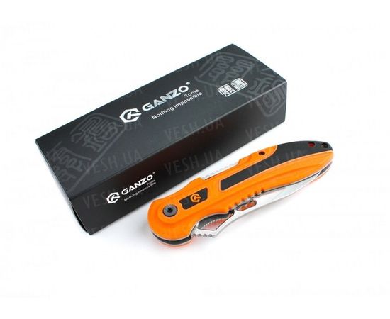 Нож Ganzo G621 (оранжевый, серый) : -Ножи Ganzo, фото 1