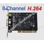 8-ми канальная H.264 компьютерная PCI плата видеозахвата для CCTV камер + 4 звуковых канала + ТВ выход (100 fps), фото 1
