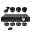 Готовый 4-х камерный DIY комплект проводного видеонаблюдения для самостоятельной установки (3 внутренних купольных камеры + 1 уличная камера) (мод. KT7604AD-A Kit 2), фото 1