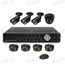 Готовый 4-х камерный DIY комплект проводного видеонаблюдения для самостоятельной установки (3 уличных камеры + 1 внутренняя купольная камера) (мод. KT7604AD-A Kit 4), фото 1