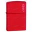 233ZL Зажигалка бензиновая RED MATTE w/ZIPPO LOGO, фото 1