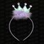 Аксессуар на ободке Корона с пухом фиолетовый, фото 1