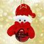 Подвеска бубенчик Снеговик красный, фото 1