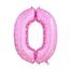 Шарик Цифра розовый 80 см 0, фото 1