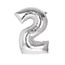 Шарик Цифра серебро 80 см 2, фото 1