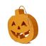 Декор объемный Тыква добрая оранжевая, фото 1
