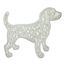Украшение Собака Ажурная пластик 12х9 см белый, фото 1