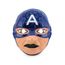 Маска Детская Капитан Америка уп. 12 шт пластик, фото 1