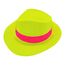 Шляпа Мужская пластик с лентой желтая, фото 1