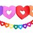 Гирлянда 3D Сердечко с вырезом разноцветное, фото 1